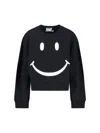 Moschino Graphic Crew Neck Long Sleeve Sweatshirt In Black
