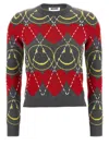 Moschino Wool Blend Pullover Smiley Grey