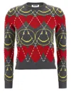 Moschino Wool Blend Pullover Smiley Grey