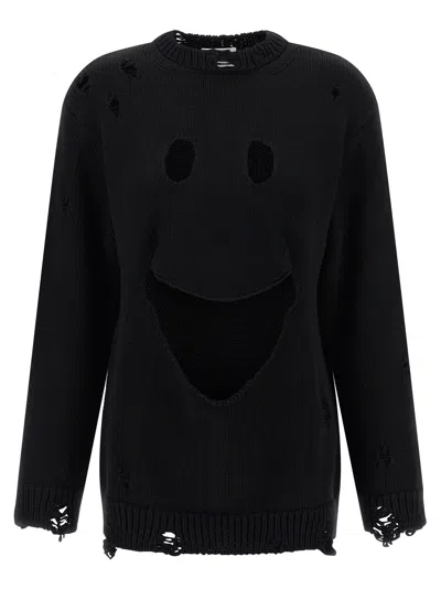 Moschino Smiley Sweater In Black