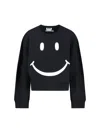 Moschino Graphic Crew Neck Long Sleeve Sweatshirt In Black