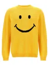 Moschino Men Sweater With Embroidery In Yellow