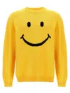 Moschino Men Sweater With Embroidery In Yellow