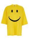 Moschino Smiley Face Graphic T-shirt In Bright Yellow Cotton In Yellow