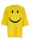 Moschino Relaxed Fit Cotton T-shirt With Cheerful Graphic In Yellow