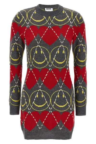 MOSCHINO 'SMILEY' WOOL DRESS
