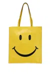 Moschino Smiley Crocodile Tote Bag With Dual Handles In Yellow