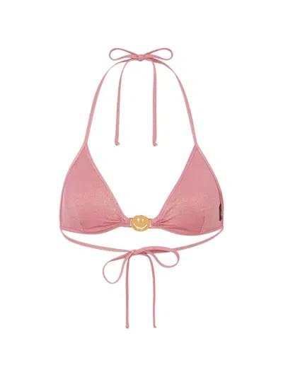 Moschino Smiley-detail Bikini In Pink