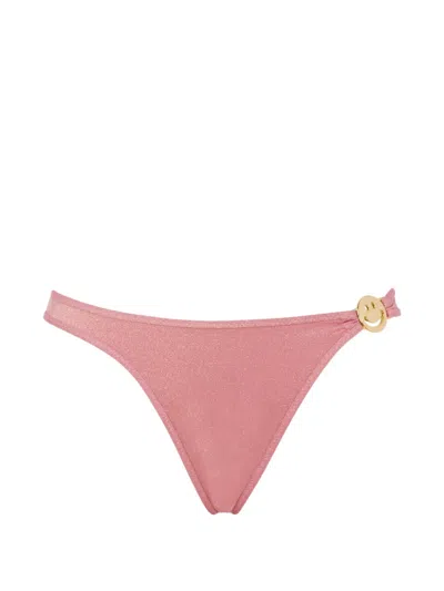 Moschino Smiley-plaque Bikini In Pink