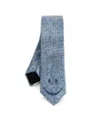 Moschino Smiley-print Silk Tie In Multi