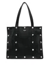 Moschino Snap Buttons Shopper Tote Bag In 黑色