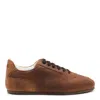 Moschino Low Top Sneakers Stitch Detailing In Brown