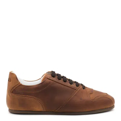 Moschino Sneakers In Brown