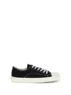 Moschino Lace-up Canvas Sneakers In Black