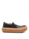 Moschino Calfskin Slip-on Trainers In Black