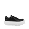 Moschino Leather Sneakers In Black
