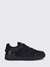 Moschino Leather And Mesh Sneakers In Black