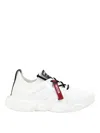 Moschino Logo-patch Low-top Sneakers In White