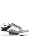 Moschino Panelled Design Leather Sneakers In White