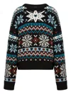 Moschino Snowflake Fairisle Wool Sweater In Multi