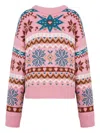 Moschino Snowflake Fairisle Wool Sweater In Animal Print