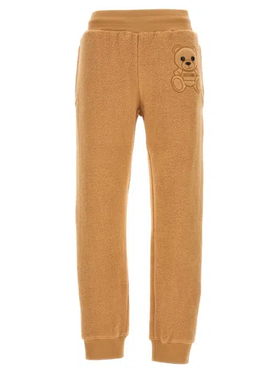 MOSCHINO MOSCHINO SOFT COTTON JOGGERS WITH TEDDY BEAR EMBROIDERY