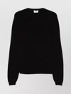Moschino Soft Ribbed Crewneck Knitwear With Long Sleeves In Black