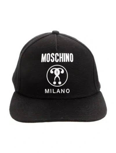 Pre-owned Moschino Solid Baseball Hat In Black