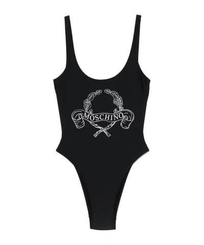 MOSCHINO SPAGHETTI STRAP ONE-PIECE SWIMSUIT