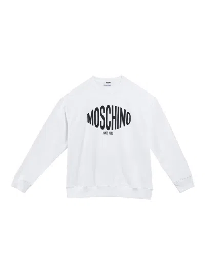 Moschino Sport Logo Sweatshirt In White