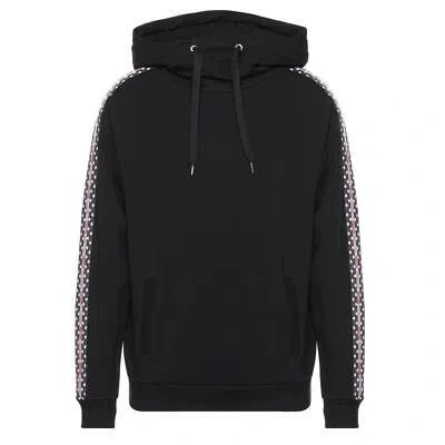 Pre-owned Moschino Spot Tape Logo Black Hoodie