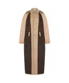 Moschino Reversible Trench Coat In Gabardine And Satin In Nude