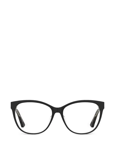 Moschino Square Full-rim Glasses In Blue