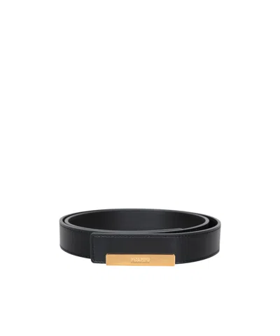 Moschino Square-headed Belt In Black