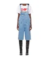 Moschino Square Neck Denim Overalls
