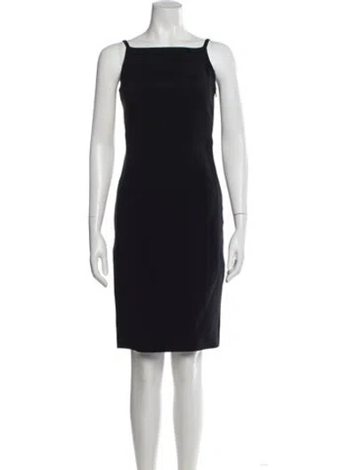 Pre-owned Moschino Square Neckline Knee-length Dress In Blue