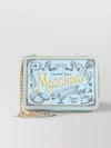 Moschino Square Shape Chain Shoulder Bag In Blue