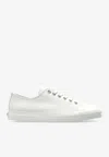 Moschino Square-toe Canvas Sneakers In White