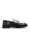 Moschino Leather Loafers In Black