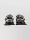 Moschino Square Toe Polished Loafers Berlin Style In Black
