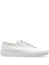 Moschino Square-toe Canvas Sneakers In 10a - Bianco
