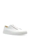 Moschino Square-toe Canvas Sneakers In White