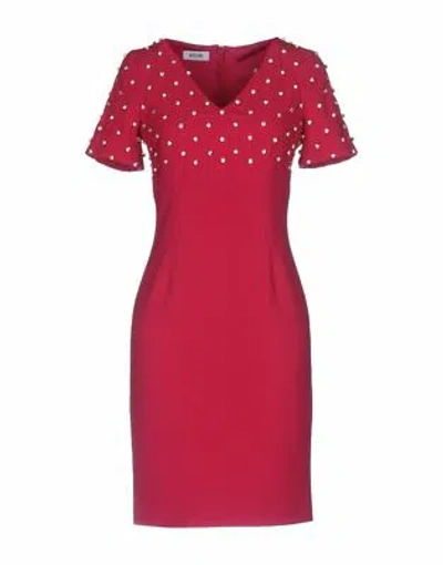 Pre-owned Moschino Ss15 $2195  Couture Jeremy Scott Barbie Collection Crystal Garnet Dress In Red