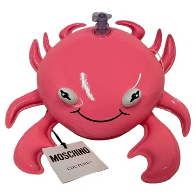 Pre-owned Moschino Ss23  Couture Jeremy Scott Pink Inflatable Crab Patent Leather Bag