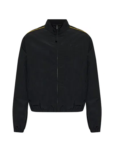 Moschino Stand-up Collar Jacket In Blue