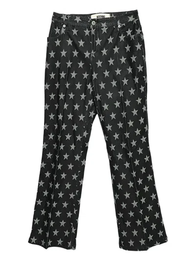 Pre-owned Moschino Star-print Flared Trousers