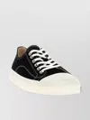 Moschino Stitched Canvas Low-top Sneakers With Rubber Sole