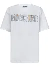 Moschino Crystal-logo Cotton T-shirt In White
