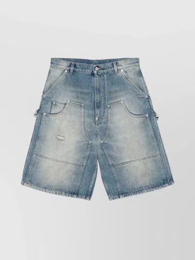 Moschino Straight Cut Shorts Multiple Pockets