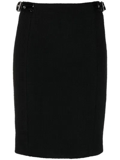 MOSCHINO STRAIGHT-CUT TEXTURED MINI SKIRT